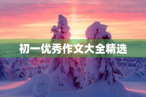初一优秀作文大全精选 初一优秀作文大全精选