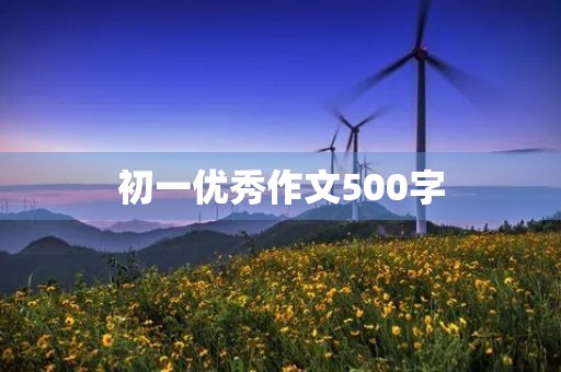 初一优秀作文500字