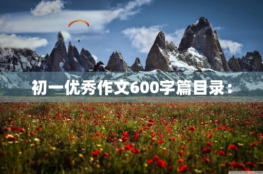 初一优秀作文600字篇目录: 初一优秀作文600字篇目录: