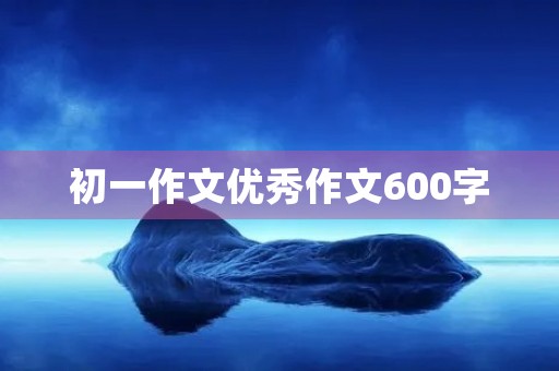 初一作文优秀作文600字