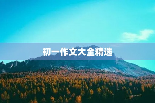 初一作文大全精选