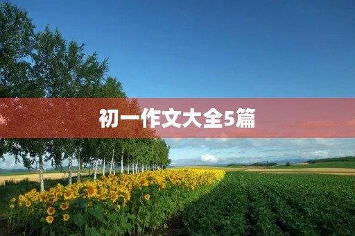 初一作文大全5篇