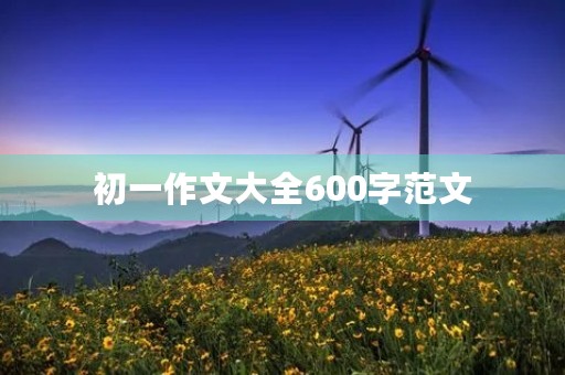 初一作文大全600字范文