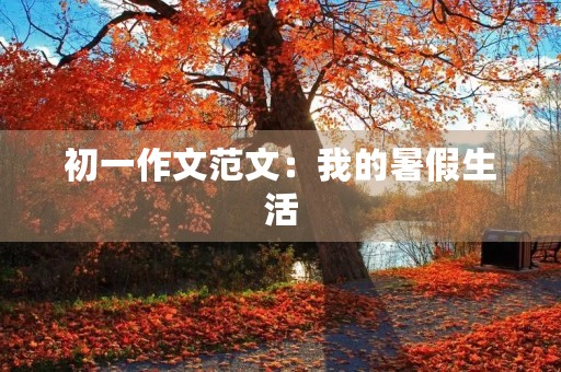 初一作文范文：我的暑假生活