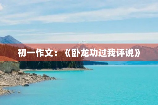 初一作文：《卧龙功过我评说》