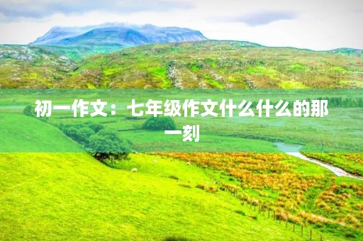 初一作文:七年级作文什么什么的那一刻 初一作文:七年级作文什么什么的那一刻