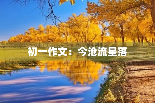 初一作文:今沧流星落 初一作文:今沧流星落