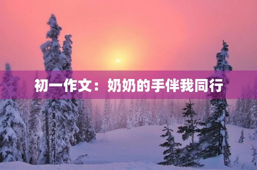 初一作文:奶奶的手伴我同行 初一作文:奶奶的手伴我同行