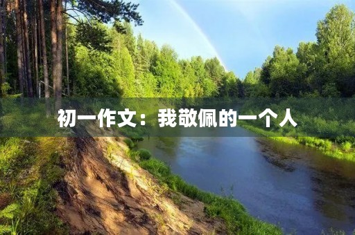 初一作文：我敬佩的一个人