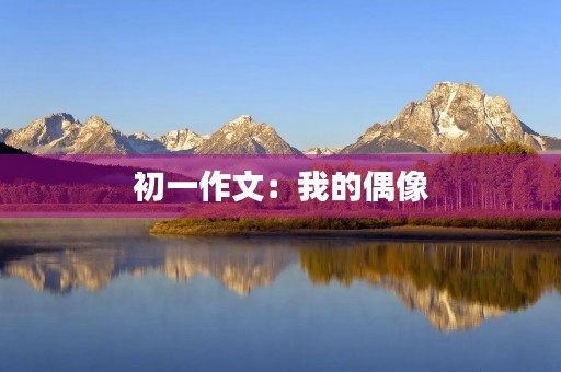 初一作文:我的偶像 初一作文:我的偶像