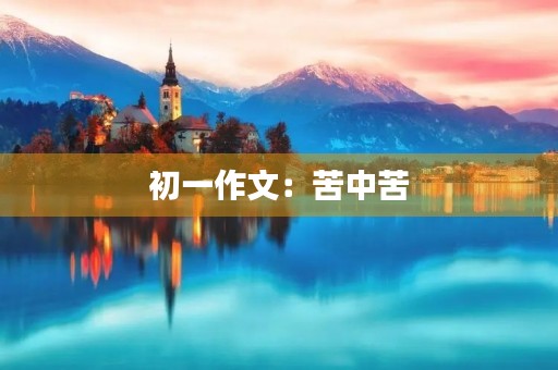 初一作文：苦中苦