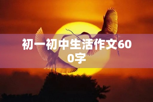 初一初中生活作文600字