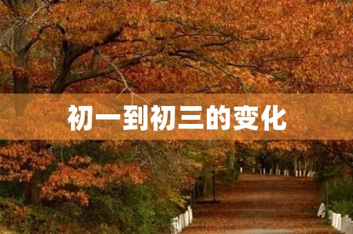 初一到初三的变化 初一到初三的变化