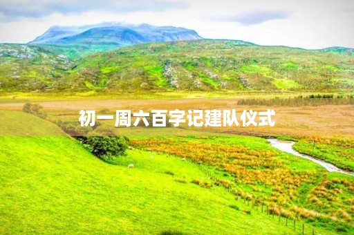 初一周六百字记建队仪式