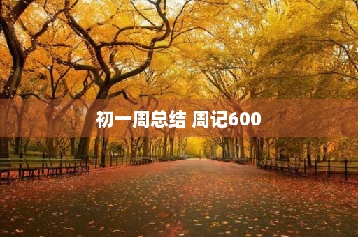 初一周总结 周记600 初一周总结 周记600