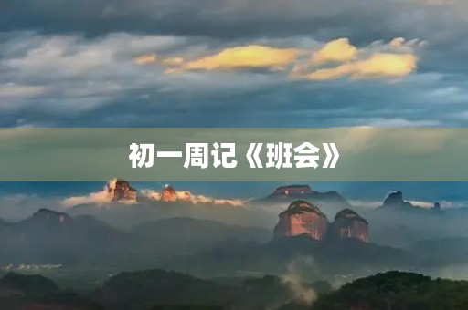 初一周记《班会》 初一周记《班会》