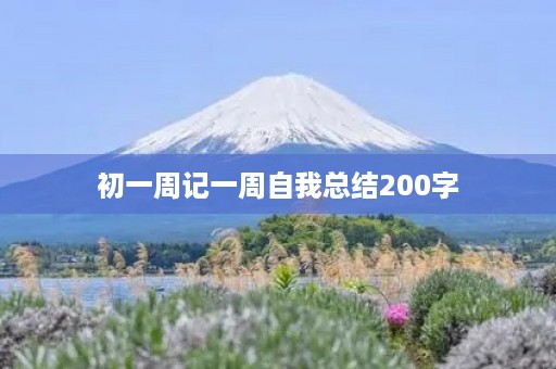 初一周记一周自我总结200字 初一周记一周自我总结200字