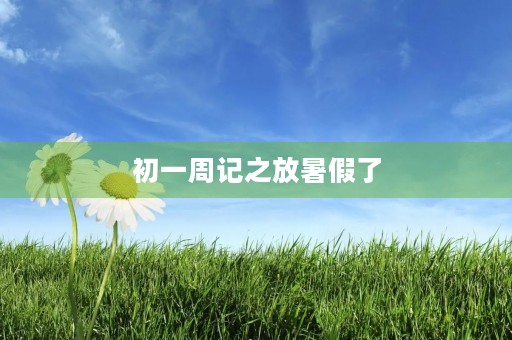 初一周记之放暑假了