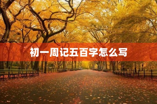 初一周记五百字怎么写