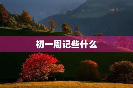 初一周记些什么