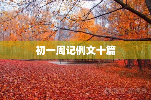 初一周记例文十篇 初一周记例文十篇
