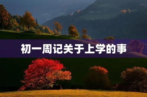 初一周记关于上学的事