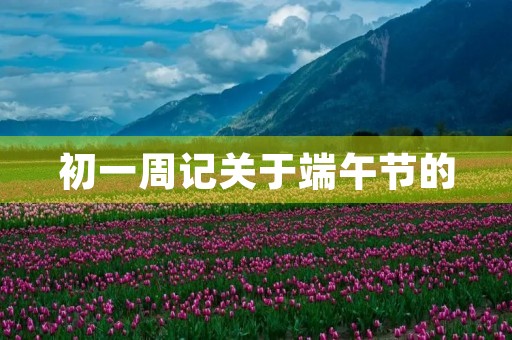 初一周记关于端午节的 初一周记关于端午节的