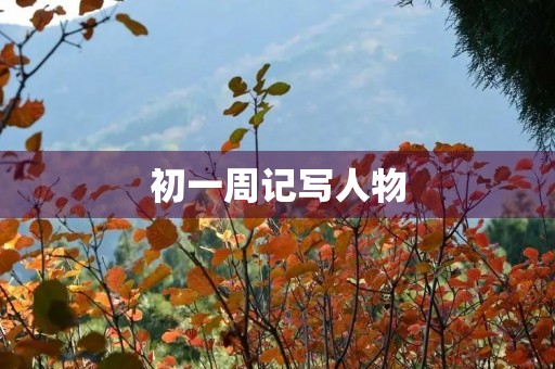 初一周记写人物
