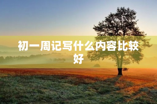 初一周记写什么内容比较好