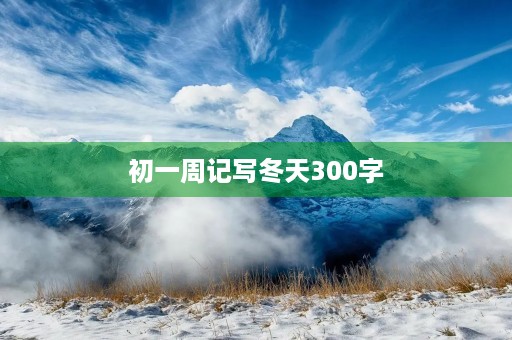 初一周记写冬天300字