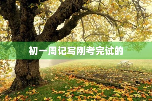 初一周记写刚考完试的