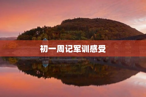 初一周记军训感受