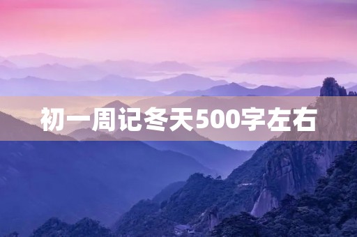初一周记冬天500字左右