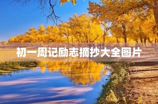 初一周记励志摘抄大全图片