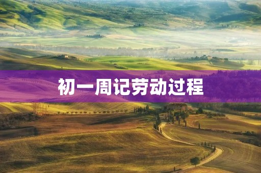 初一周记劳动过程 初一周记劳动过程