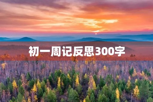初一周记反思300字 初一周记反思300字