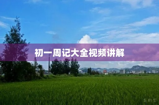 初一周记大全视频讲解 初一周记大全视频讲解