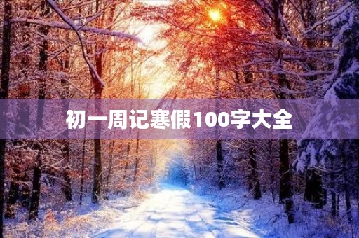 初一周记寒假100字大全