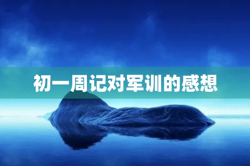 初一周记对军训的感想