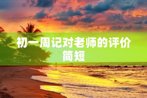 初一周记对老师的评价简短