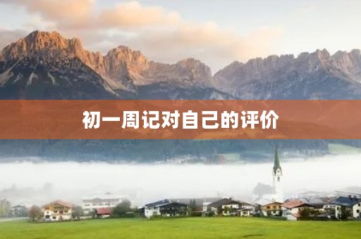 初一周记对自己的评价