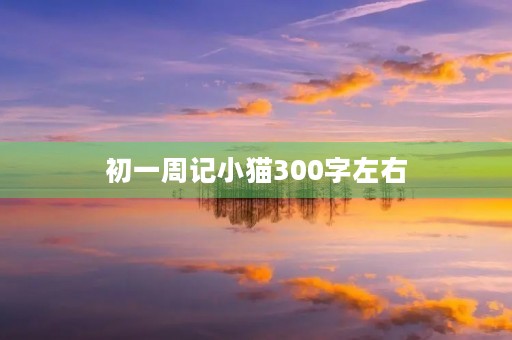 初一周记小猫300字左右 初一周记小猫300字左右