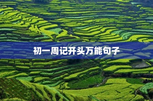 初一周记开头万能句子 初一周记开头万能句子