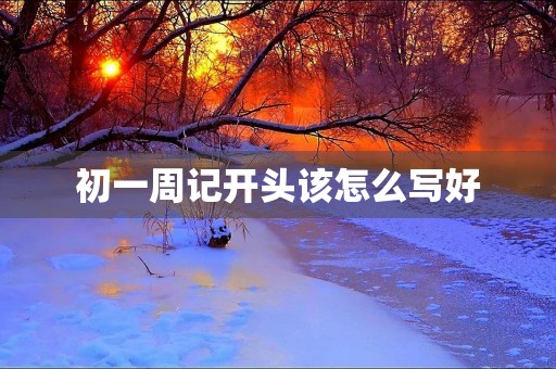 初一周记开头该怎么写好