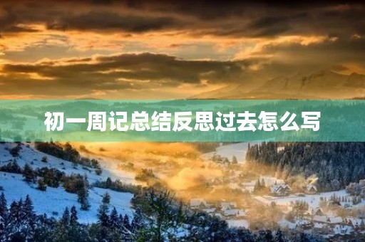 初一周记总结反思过去怎么写