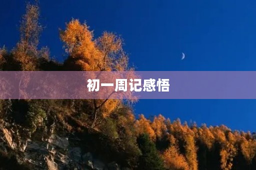 初一周记感悟