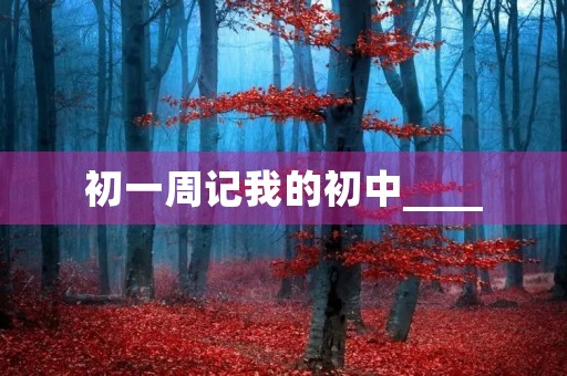 初一周记我的初中____ 初一周记我的初中____