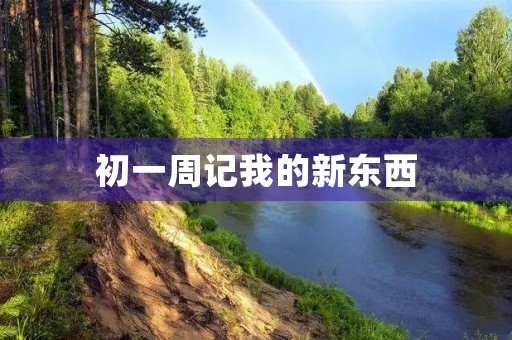 初一周记我的新东西 初一周记我的新东西