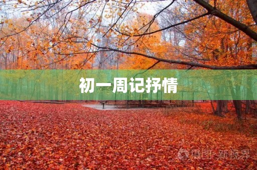初一周记抒情