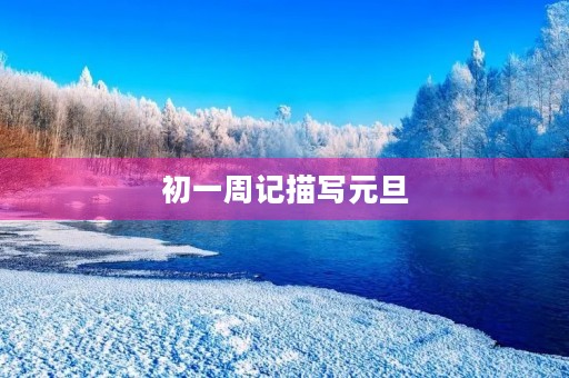初一周记描写元旦 初一周记描写元旦
